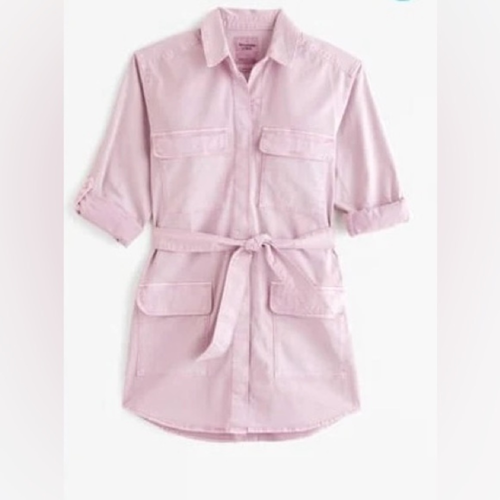 Abercrombie & Fitch Light Pink Utility Dress